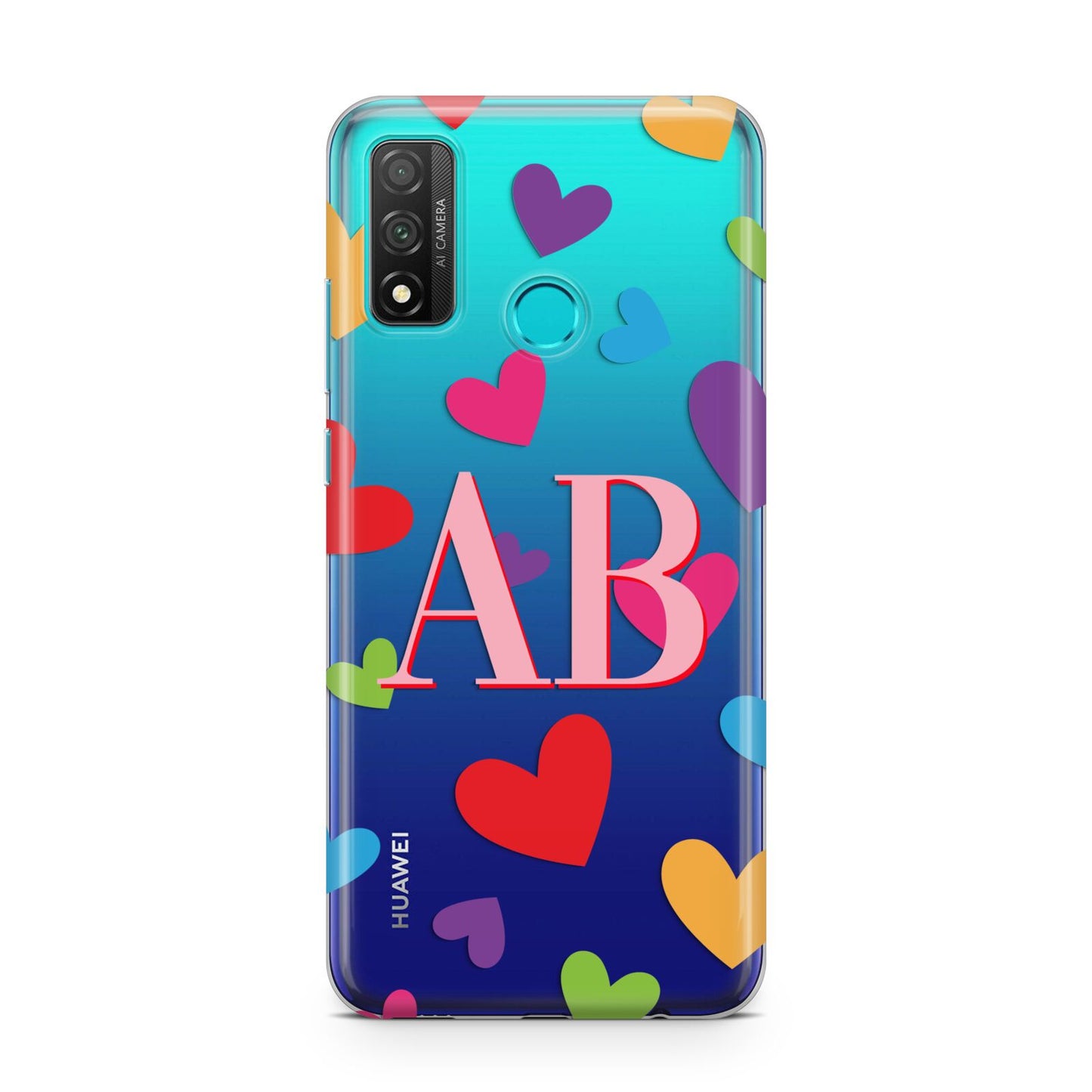 Contrast Initials Heart Print Huawei P Smart 2020