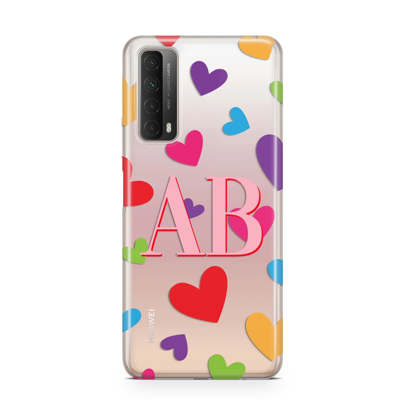 Contrast Initials Heart Print Huawei P Smart 2021