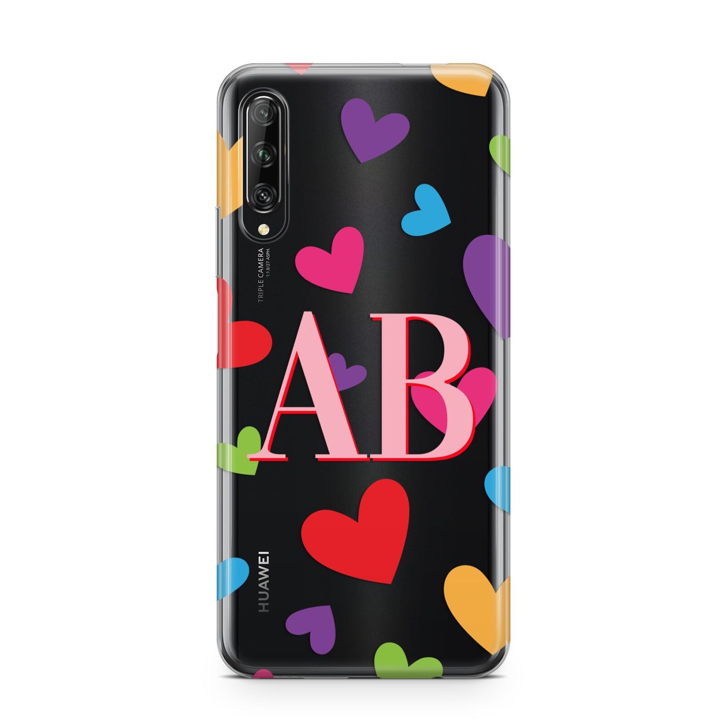 Contrast Initials Heart Print Huawei P Smart Pro 2019