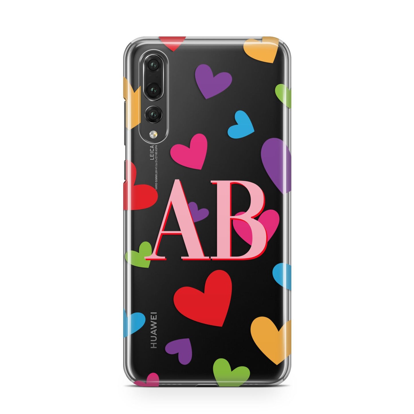 Contrast Initials Heart Print Huawei P20 Pro Phone Case