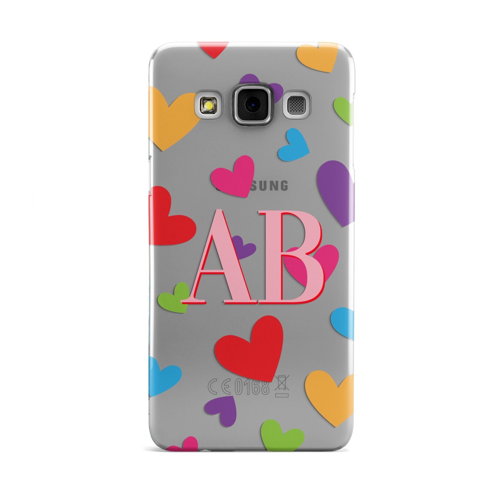 Contrast Initials Heart Print Samsung Galaxy A3 Case