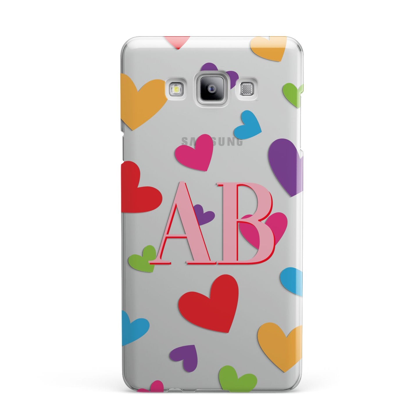 Contrast Initials Heart Print Samsung Galaxy A7 2015 Case