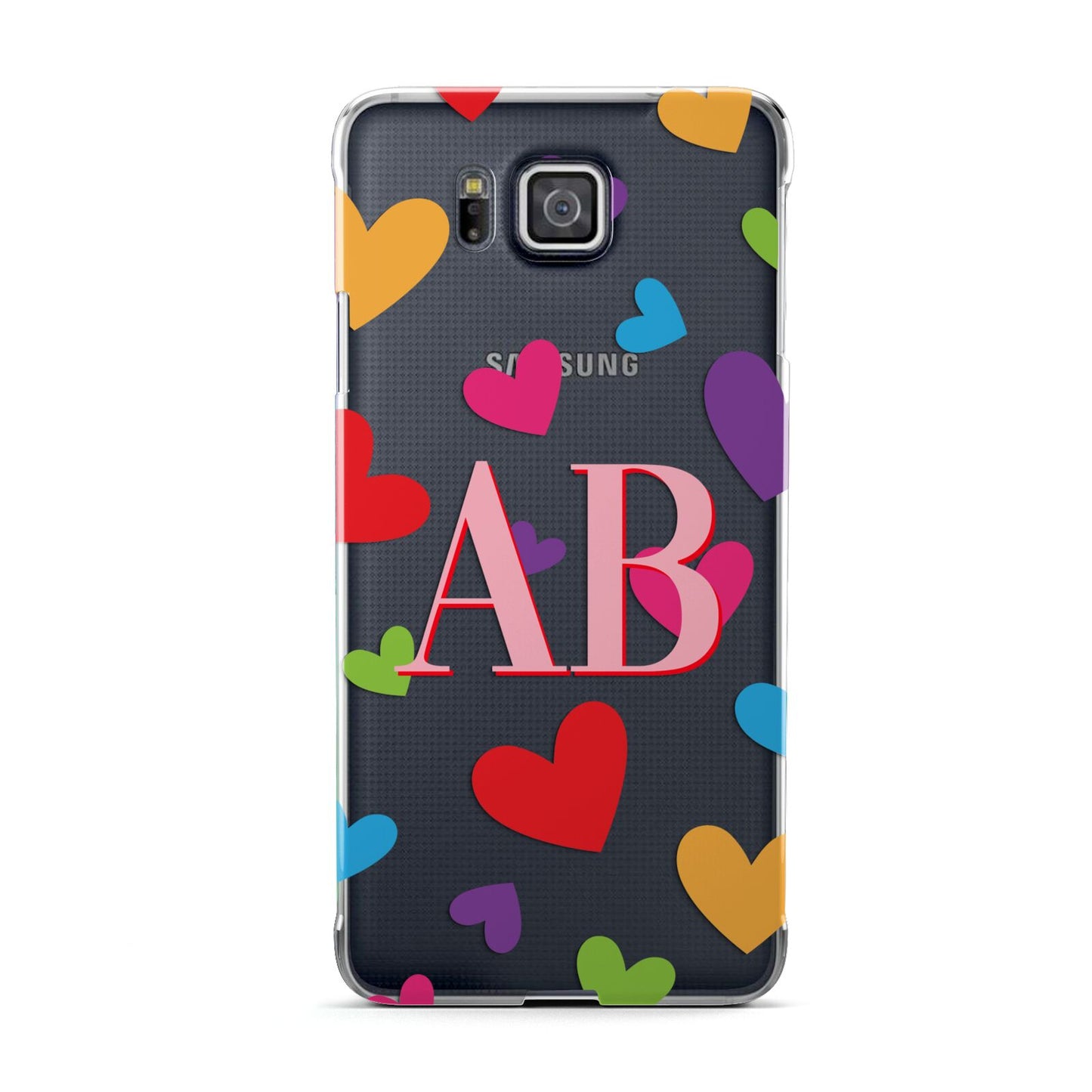 Contrast Initials Heart Print Samsung Galaxy Alpha Case