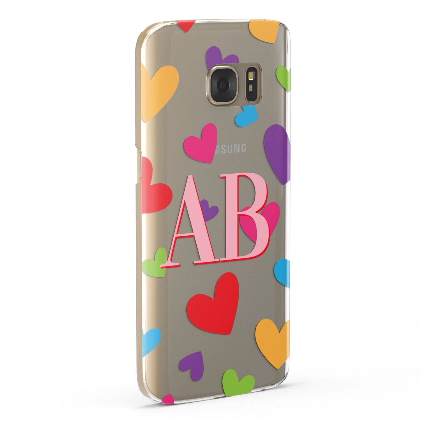 Contrast Initials Heart Print Samsung Galaxy Case Fourty Five Degrees