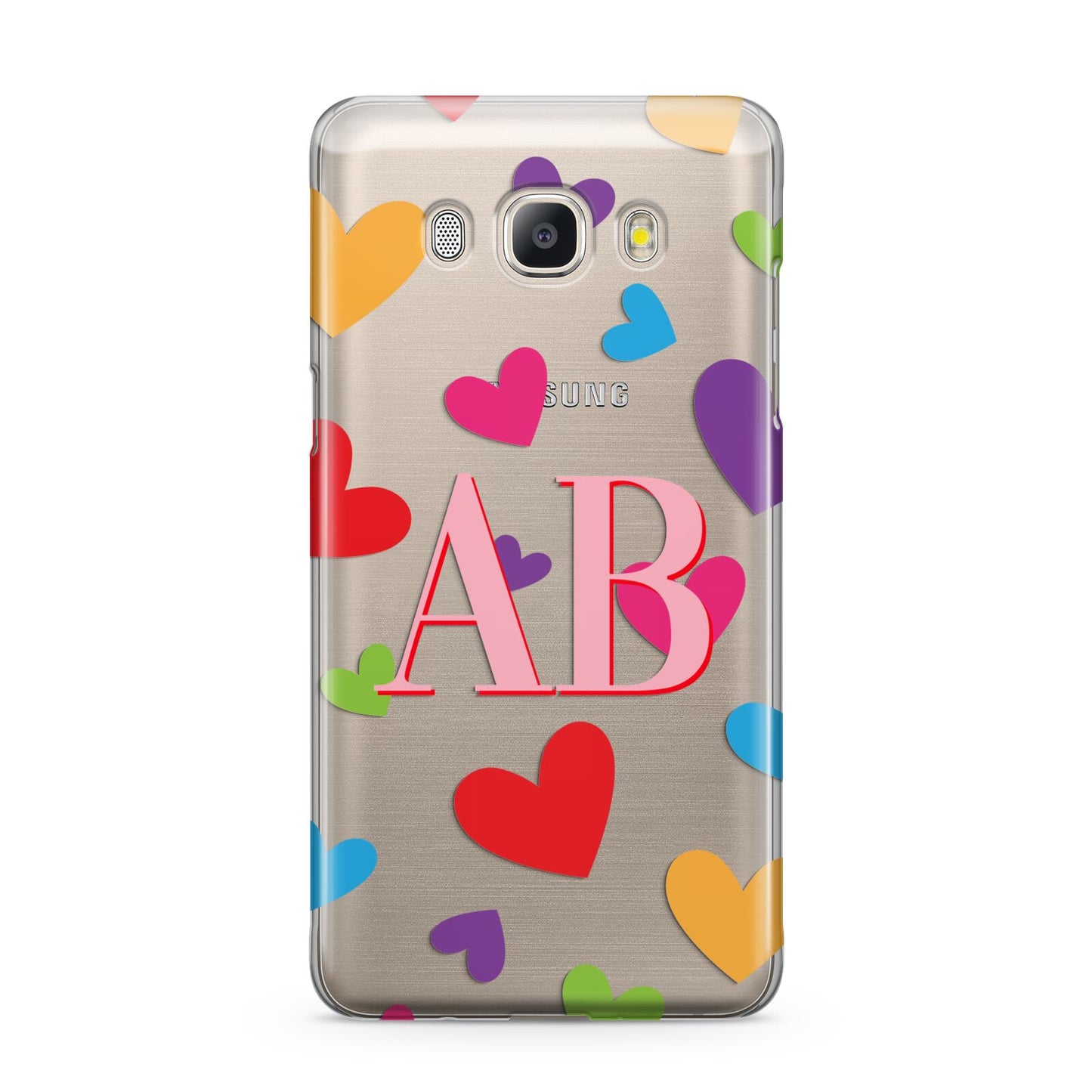 Contrast Initials Heart Print Samsung Galaxy J5 2016 Case