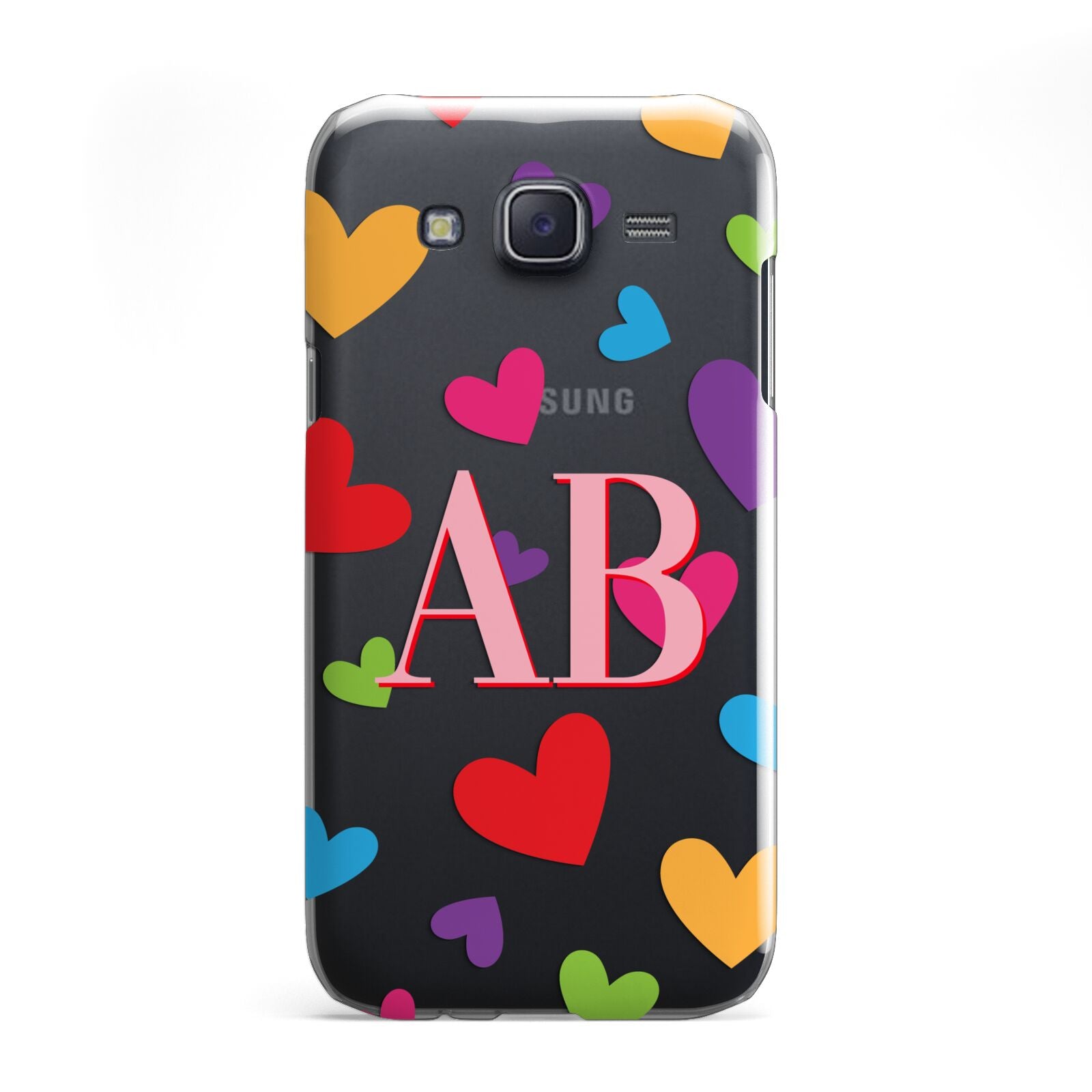 Contrast Initials Heart Print Samsung Galaxy J5 Case