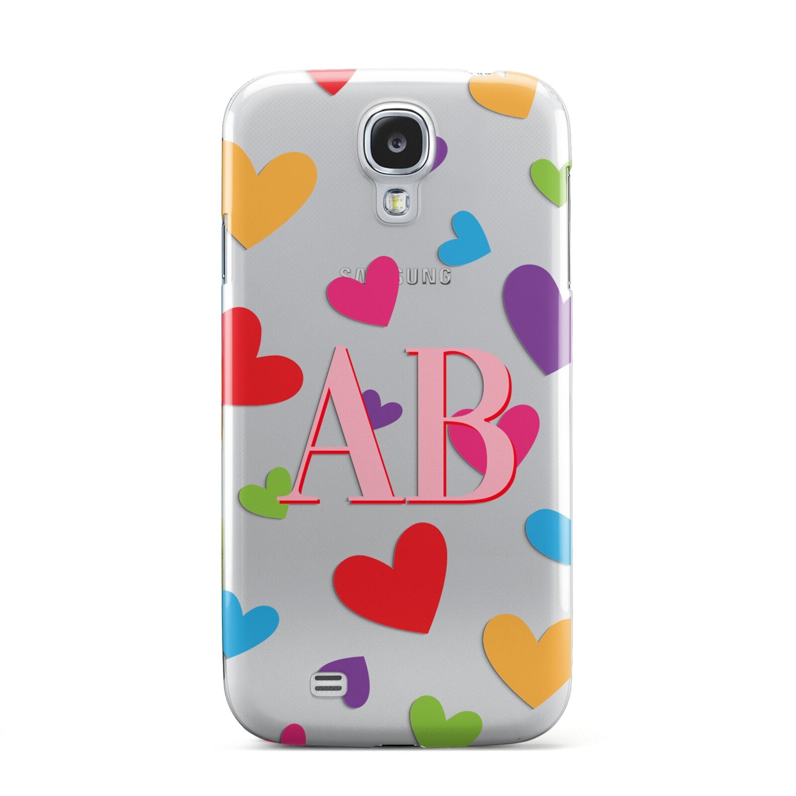 Contrast Initials Heart Print Samsung Galaxy S4 Case