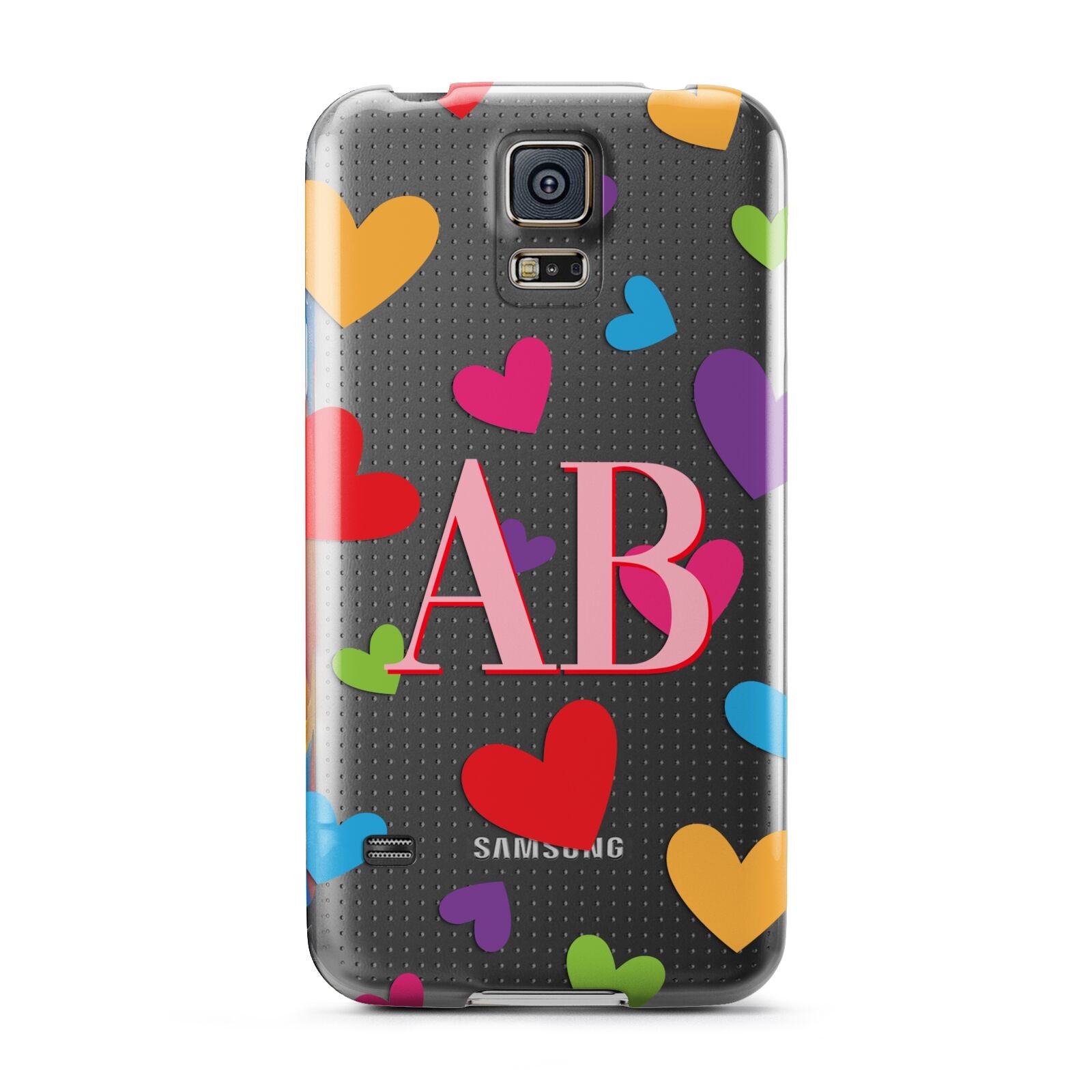 Contrast Initials Heart Print Samsung Galaxy S5 Case