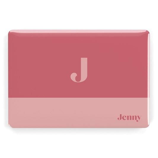 Contrast Personalised Pink Apple MacBook Case