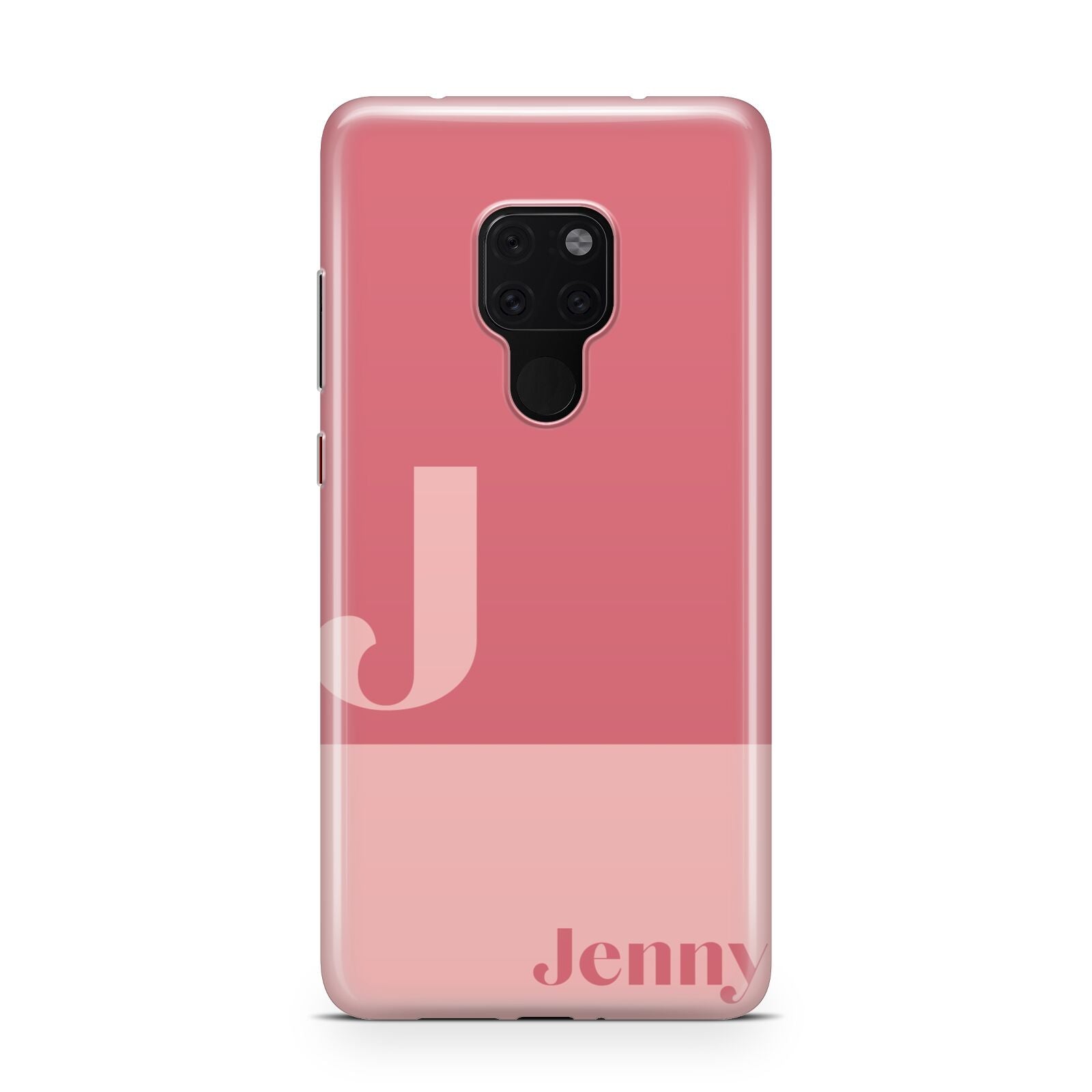 Contrast Personalised Pink Huawei Mate 20 Phone Case