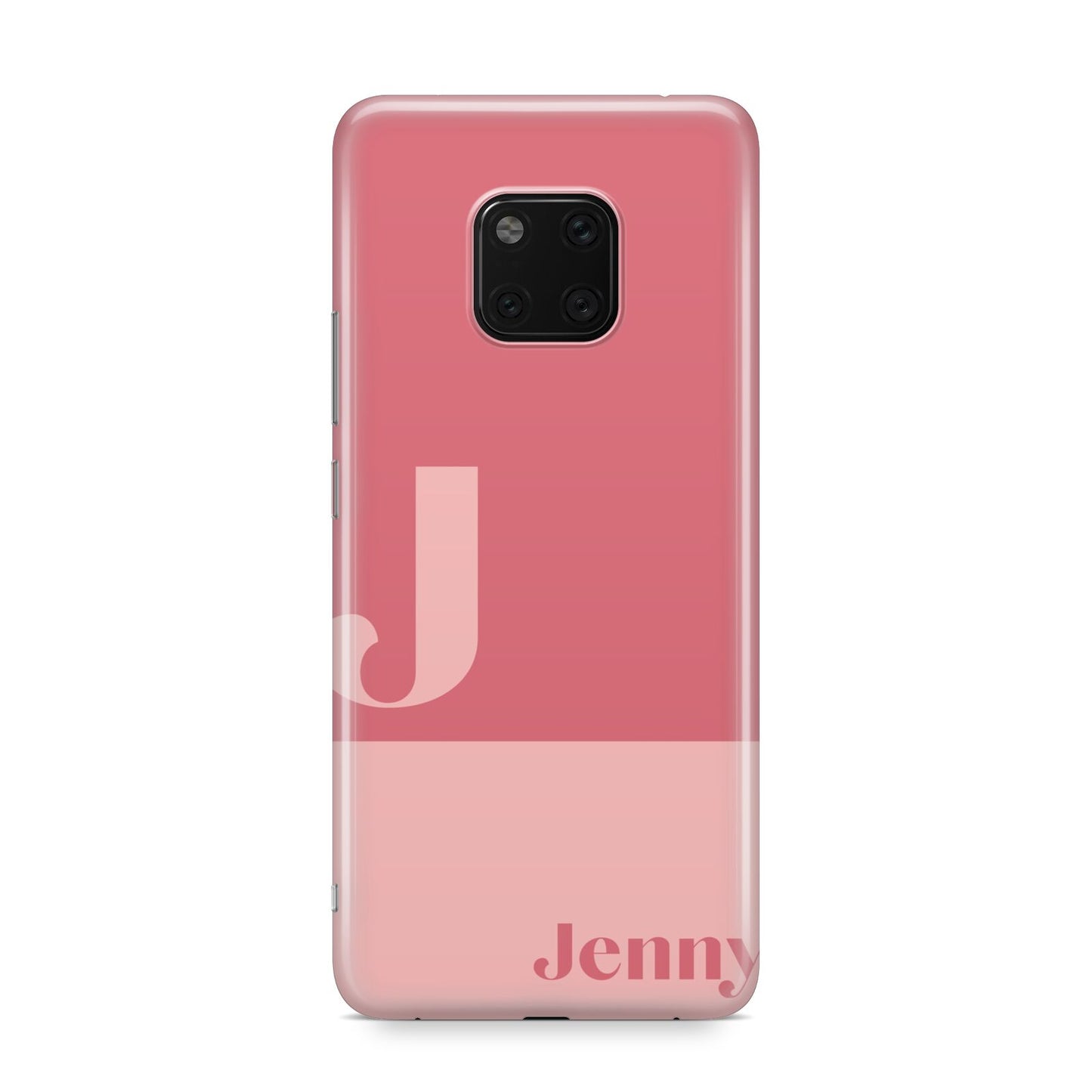 Contrast Personalised Pink Huawei Mate 20 Pro Phone Case