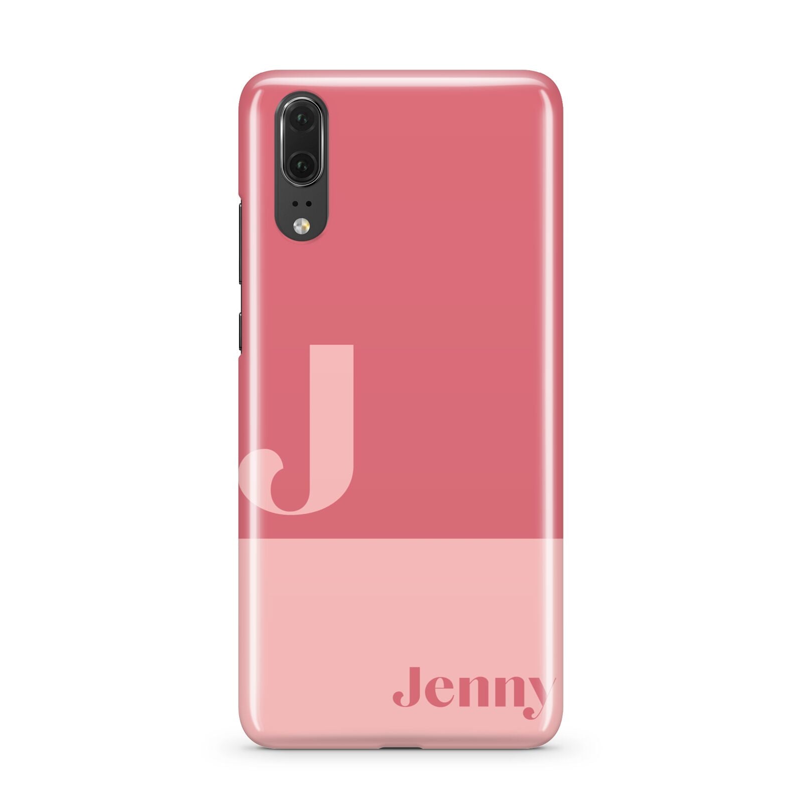 Contrast Personalised Pink Huawei P20 Phone Case