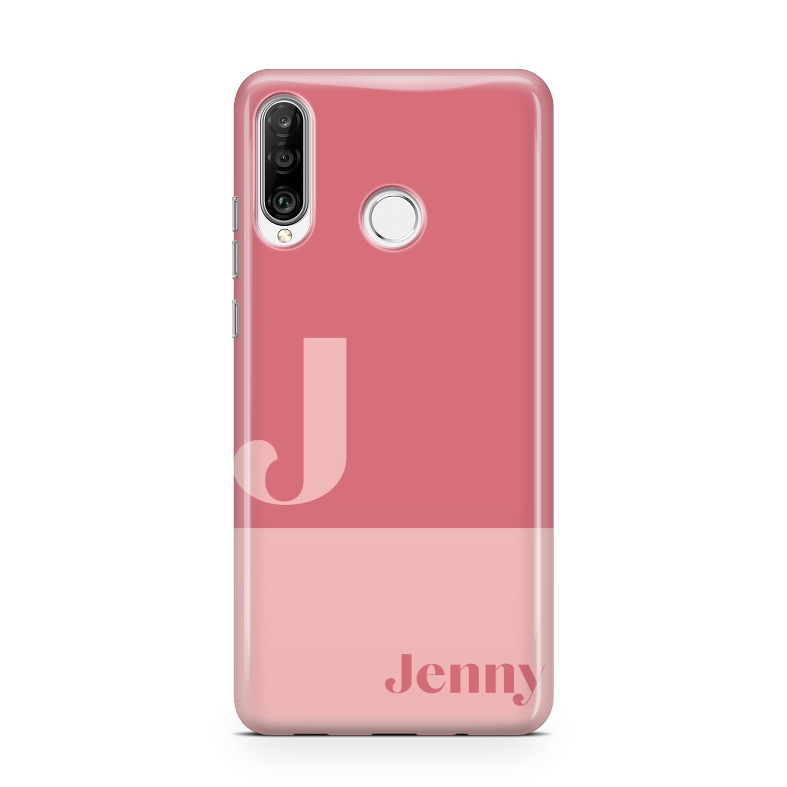 Contrast Personalised Pink Huawei P30 Lite Phone Case