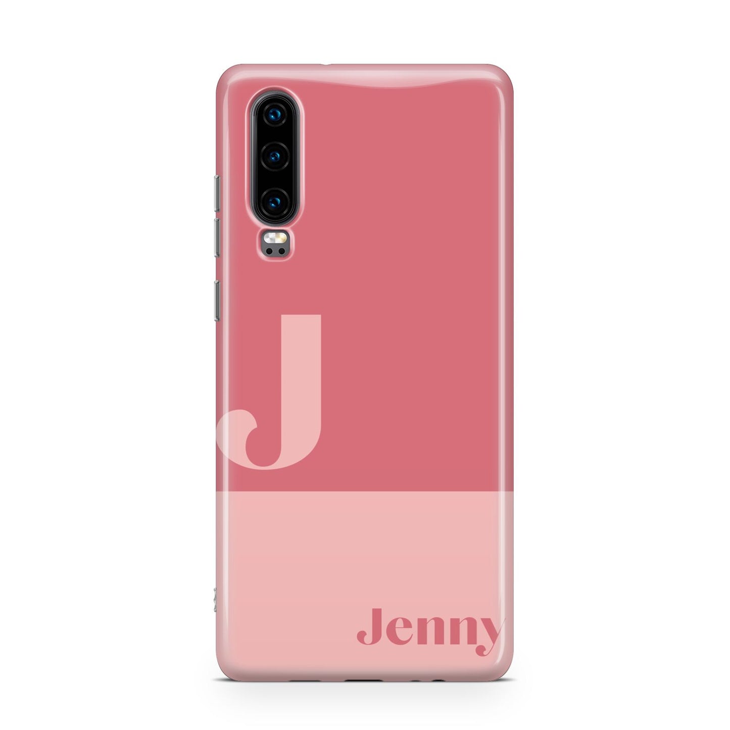 Contrast Personalised Pink Huawei P30 Phone Case