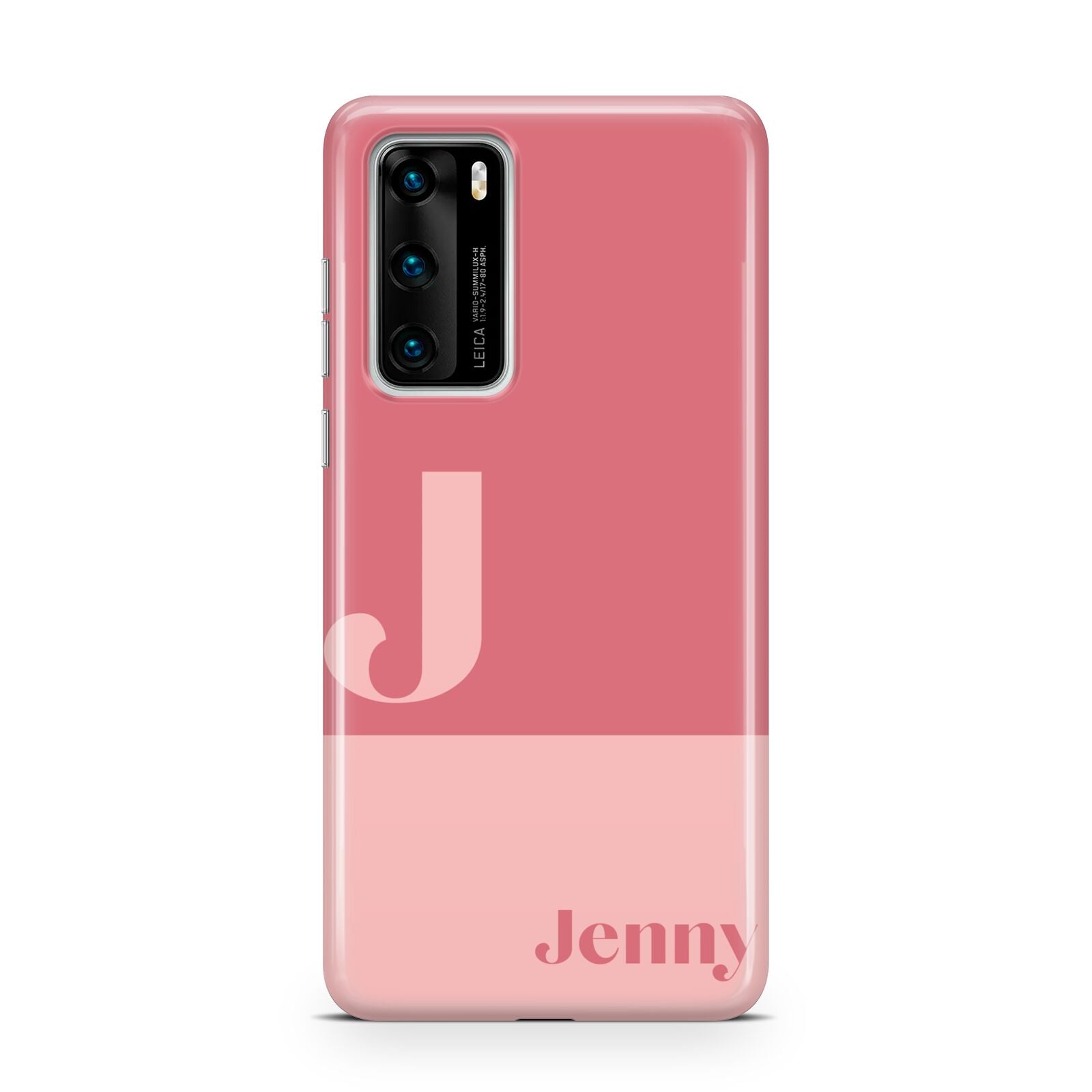 Contrast Personalised Pink Huawei P40 Phone Case