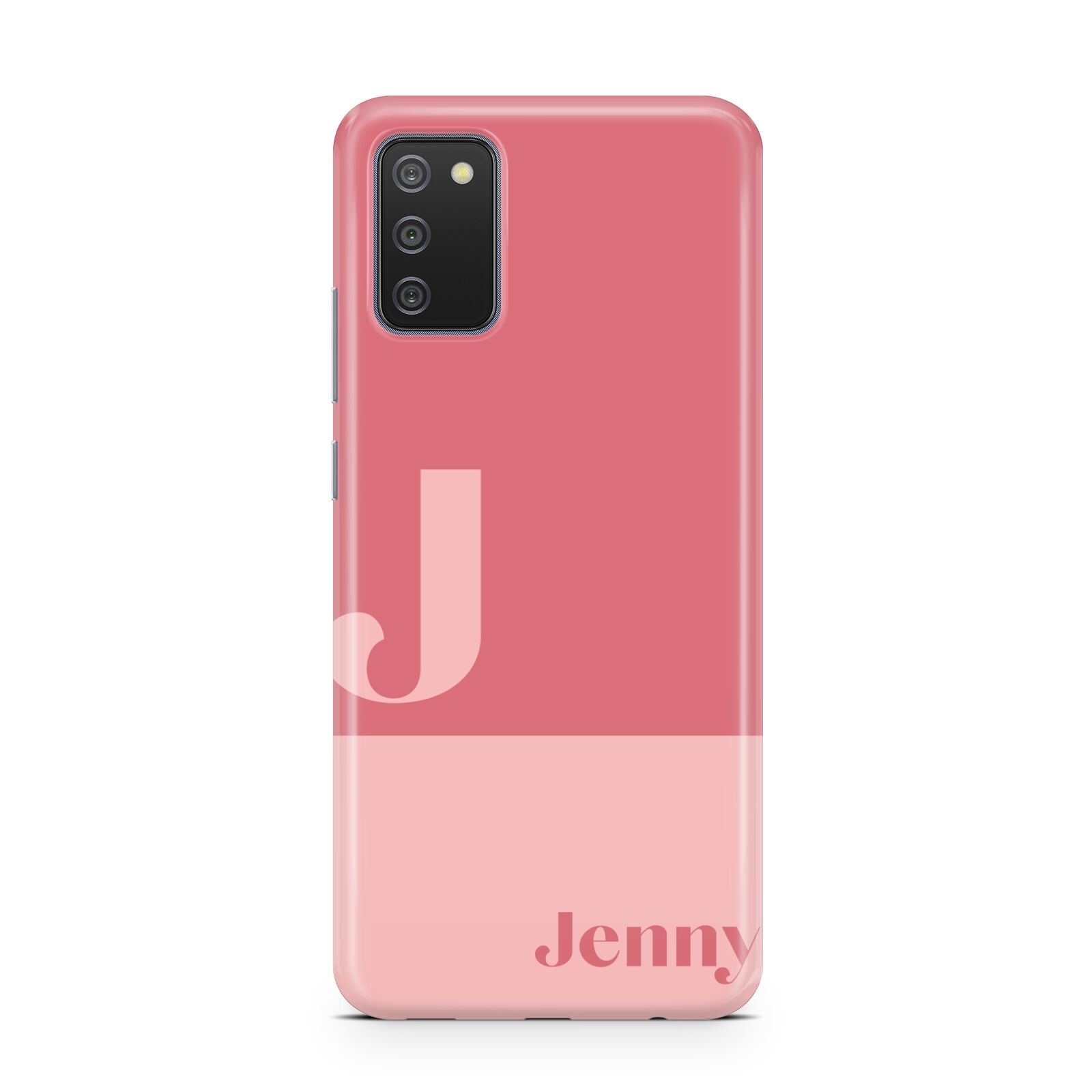 Contrast Personalised Pink Samsung A02s Case