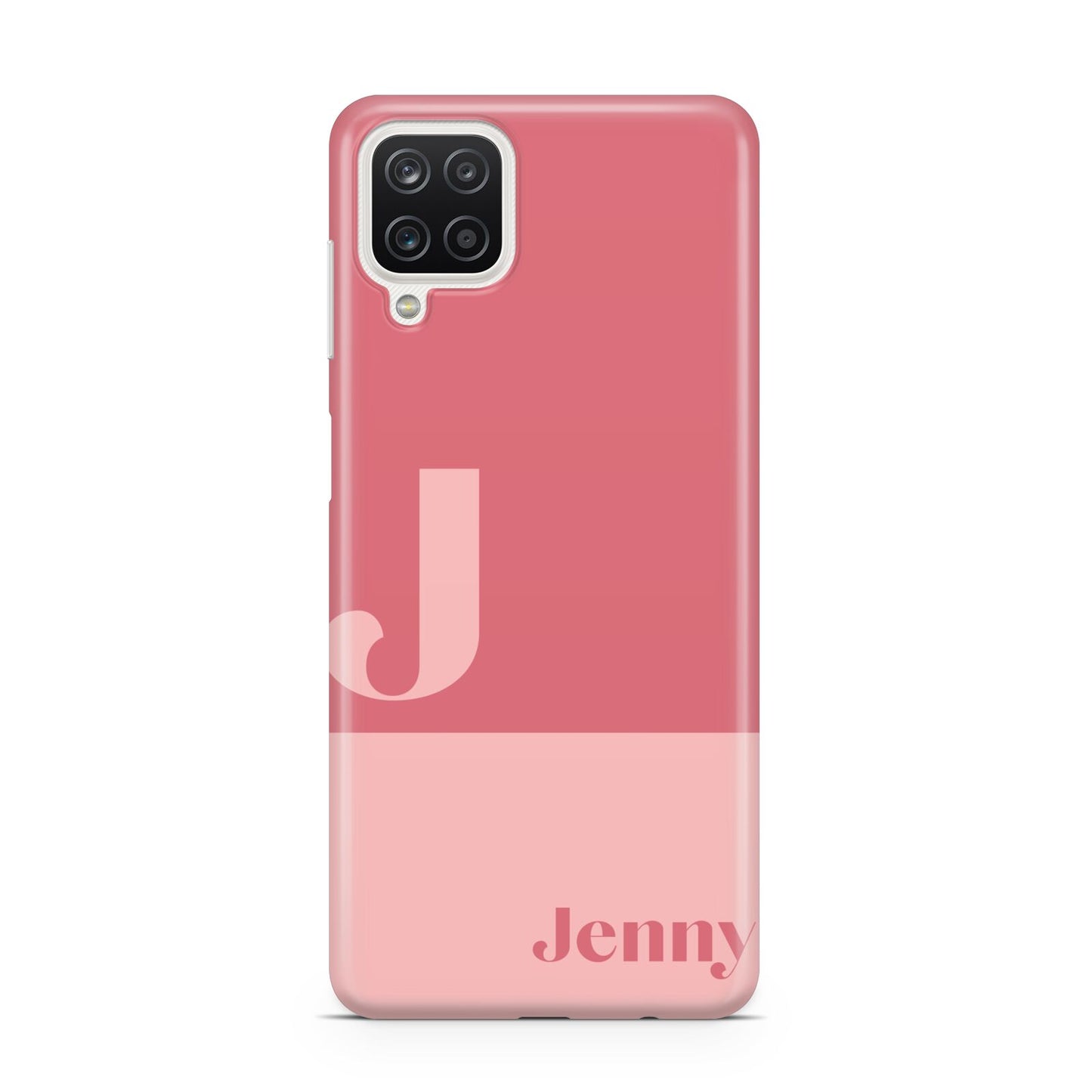 Contrast Personalised Pink Samsung A12 Case