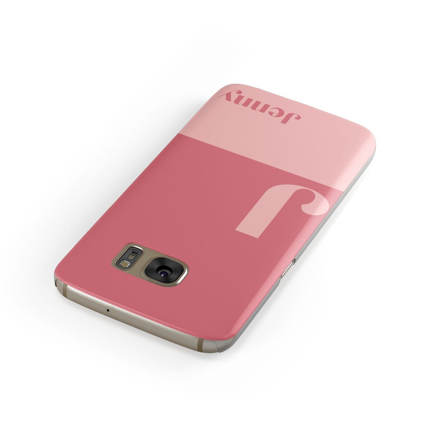 Contrast Personalised Pink Samsung Galaxy Case Front Close Up