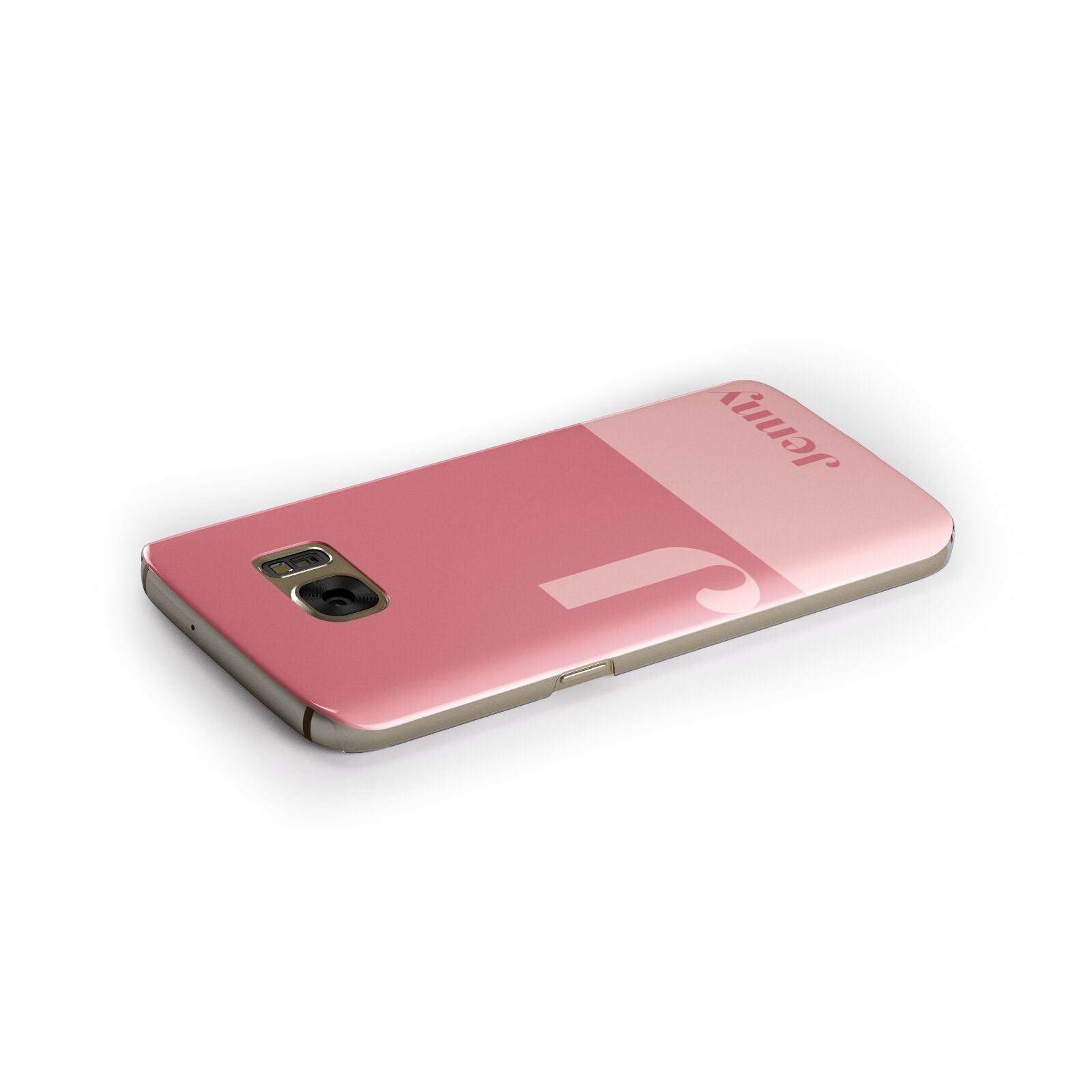 Contrast Personalised Pink Samsung Galaxy Case Side Close Up