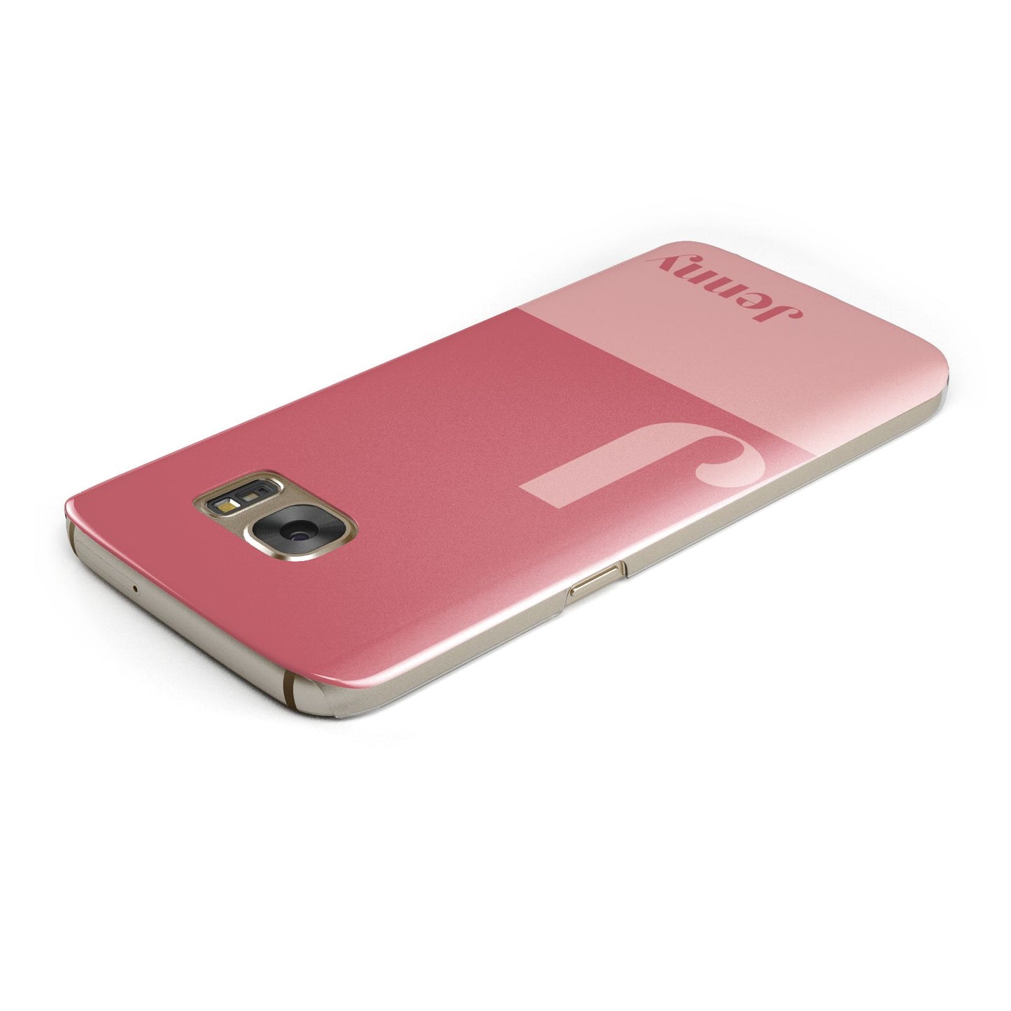 Contrast Personalised Pink Samsung Galaxy Case Top Cutout