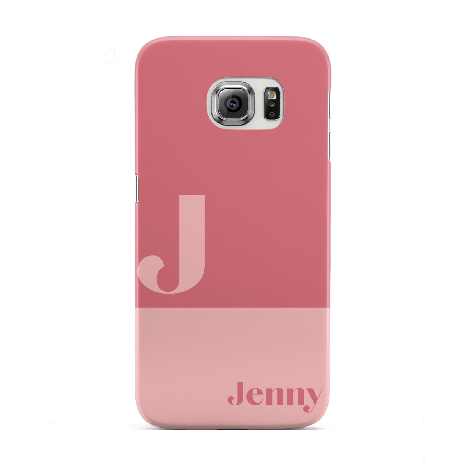 Contrast Personalised Pink Samsung Galaxy S6 Edge Case