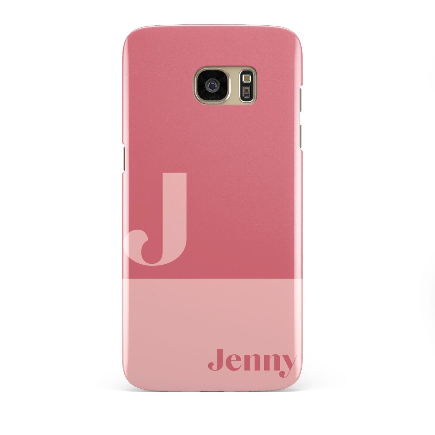 Contrast Personalised Pink Samsung Galaxy S7 Edge Case