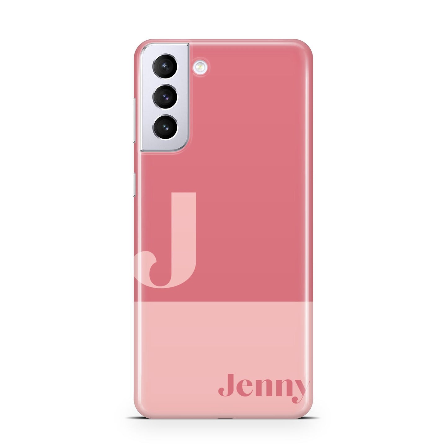 Contrast Personalised Pink Samsung S21 Plus Case