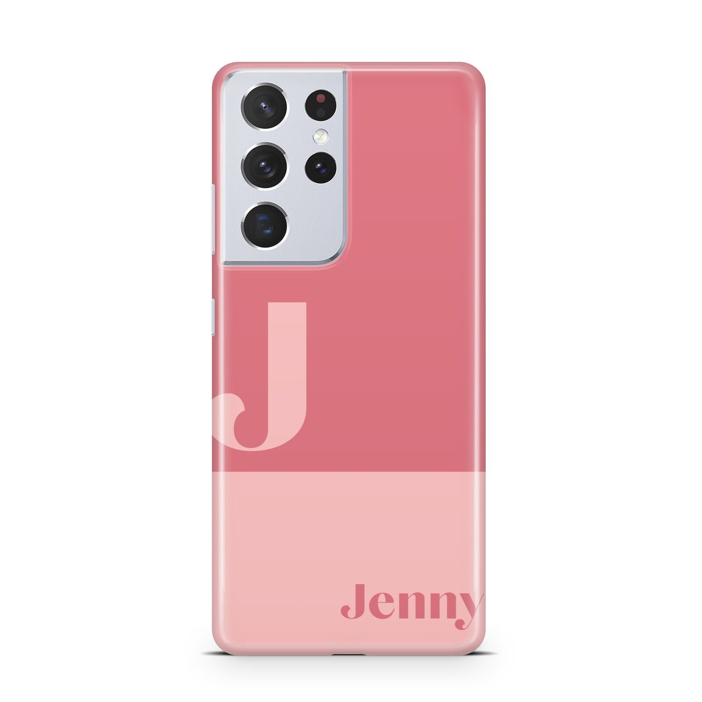 Contrast Personalised Pink Samsung S21 Ultra Case