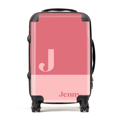 Contrast Personalised Pink Suitcase