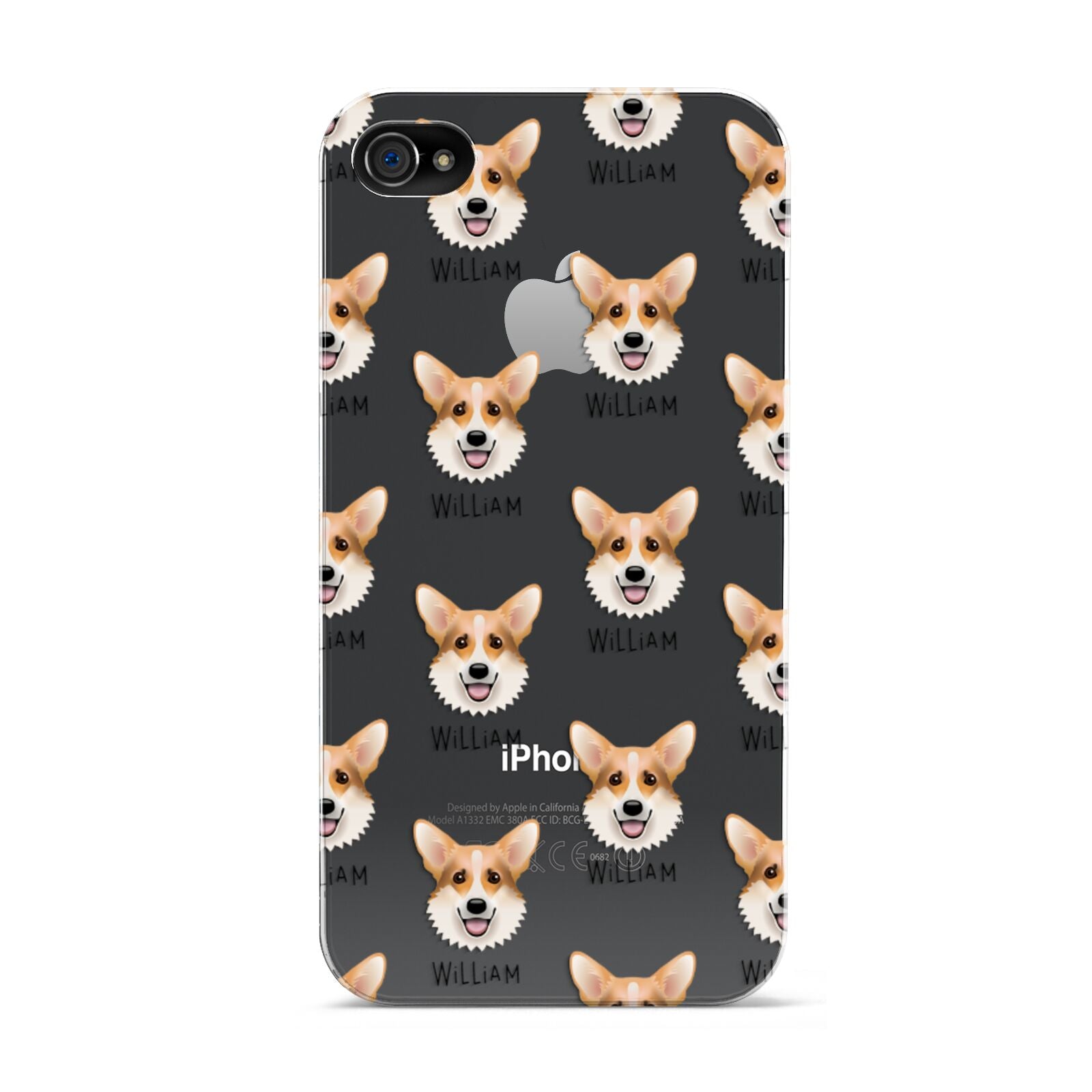 Corgi Icon with Name Apple iPhone 4s Case