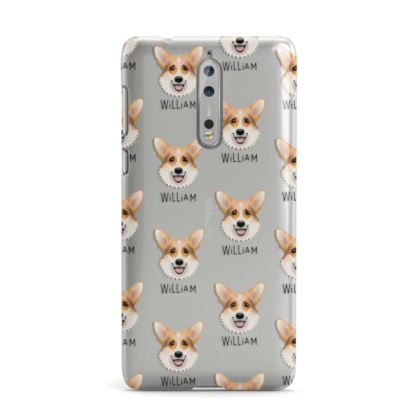 Corgi Icon with Name Nokia Case