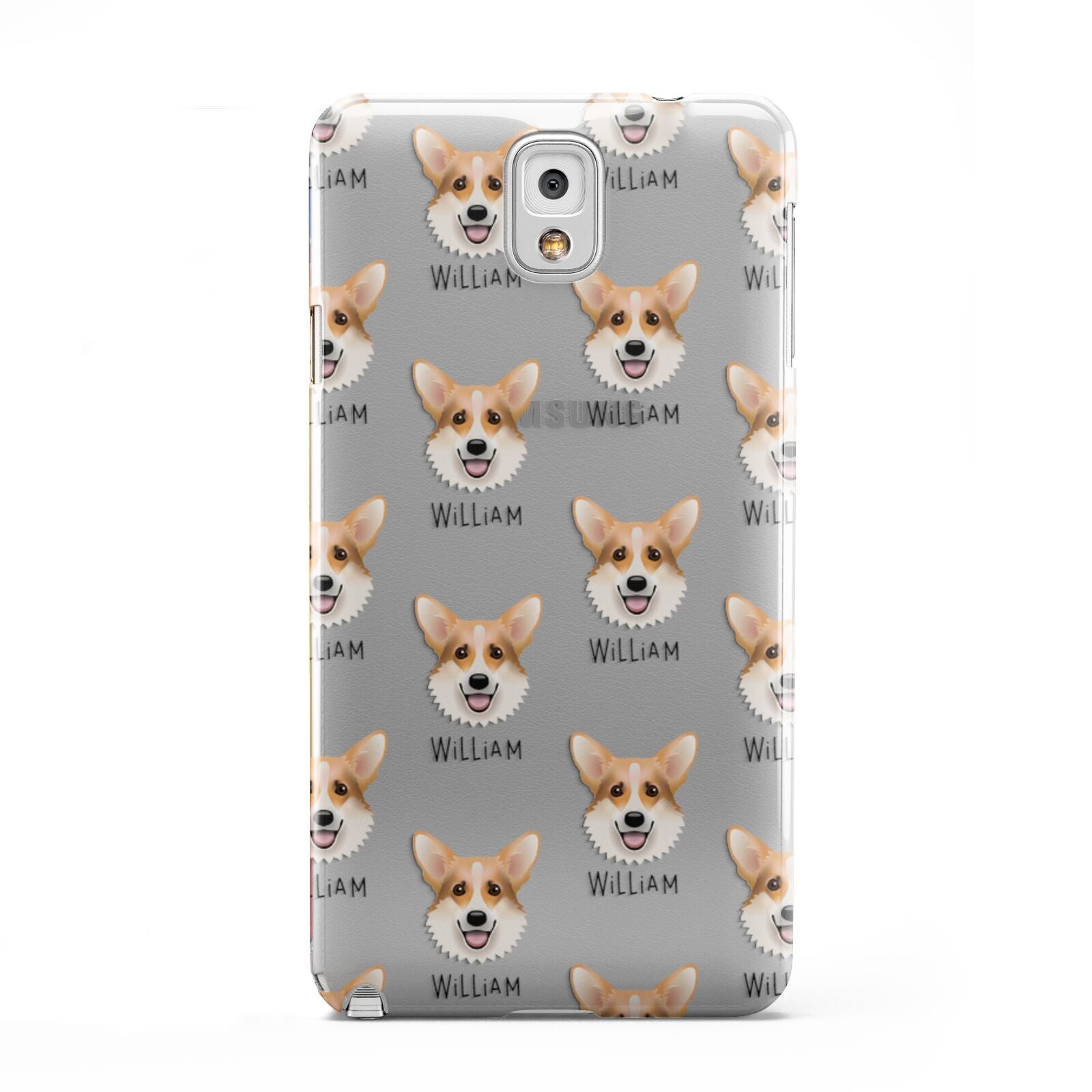 Corgi Icon with Name Samsung Galaxy Note 3 Case