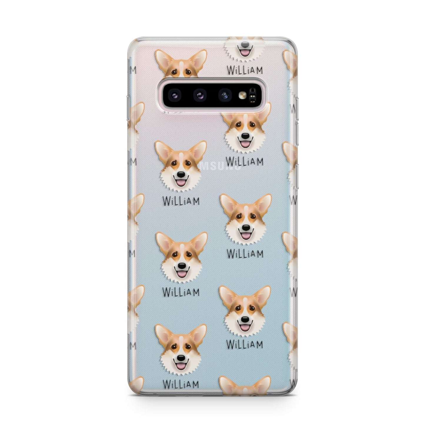 Corgi Icon with Name Samsung Galaxy S10 Plus Case