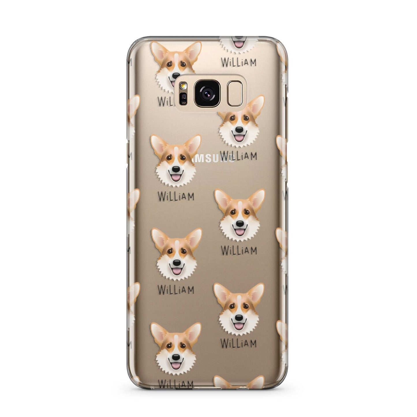 Corgi Icon with Name Samsung Galaxy S8 Plus Case