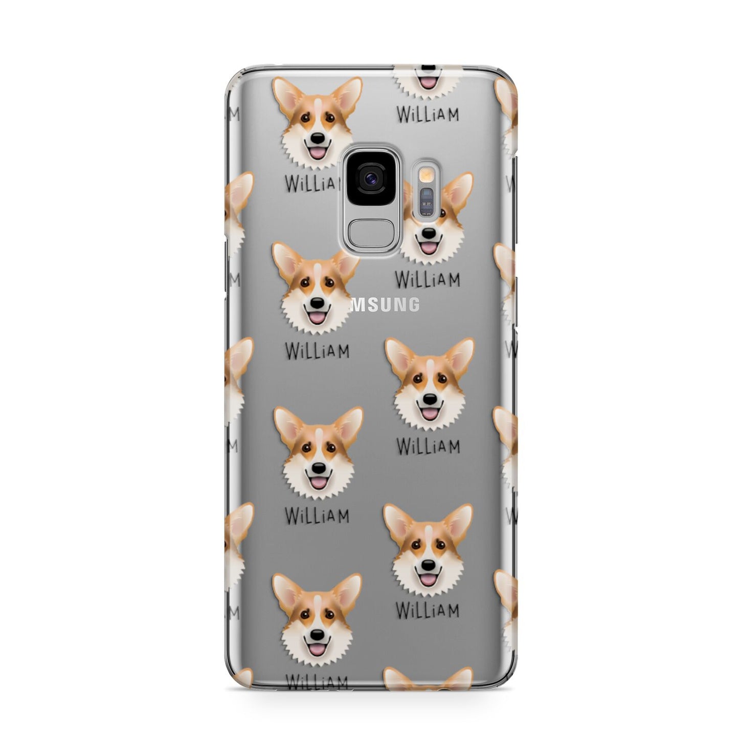 Corgi Icon with Name Samsung Galaxy S9 Case