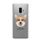 Corgi Personalised Samsung Galaxy S9 Plus Case on Silver phone