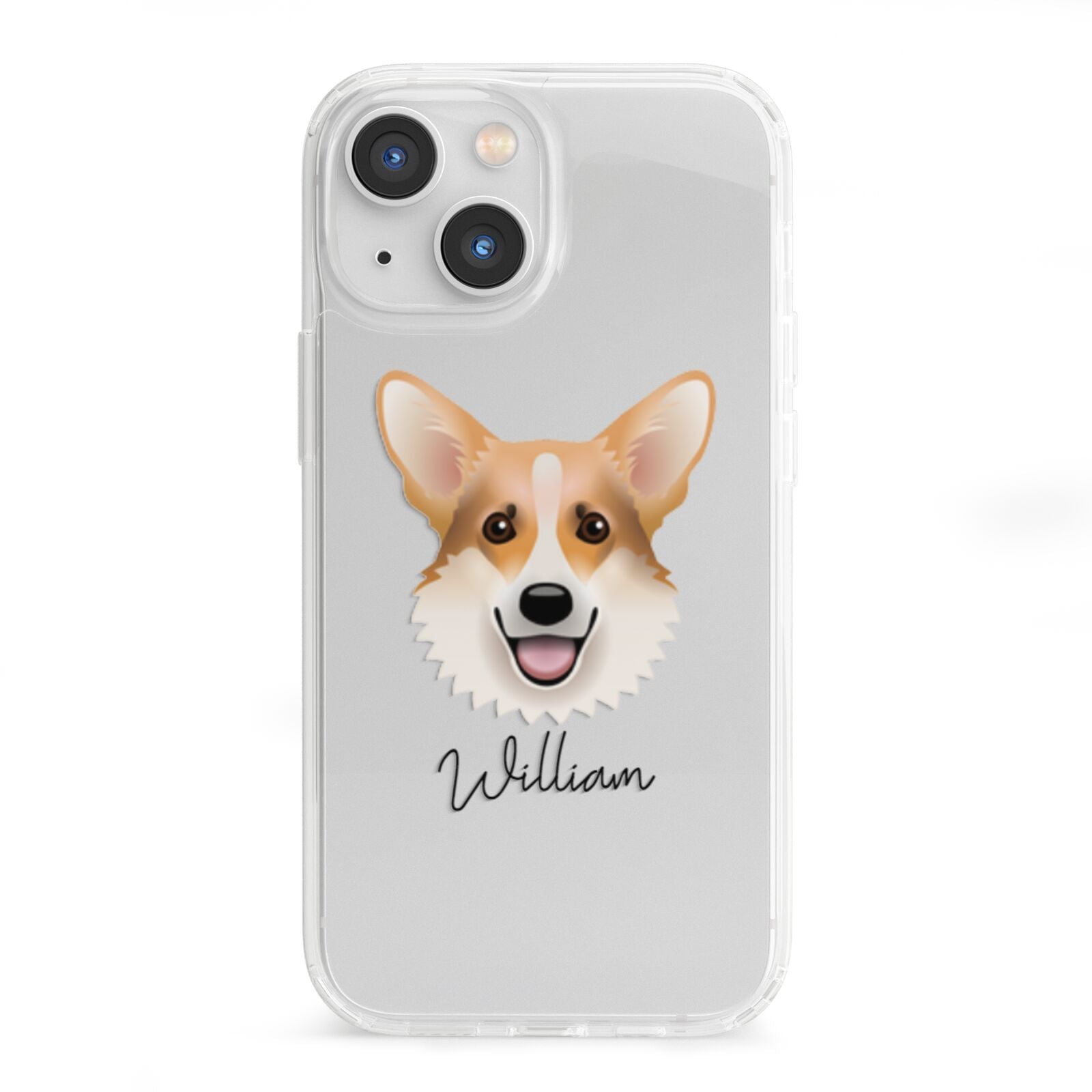 Corgi Personalised iPhone 13 Mini Clear Bumper Case