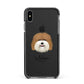 Coton De Tulear Personalised Apple iPhone Xs Max Impact Case Black Edge on Black Phone