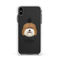 Coton De Tulear Personalised Apple iPhone Xs Max Impact Case White Edge on Black Phone