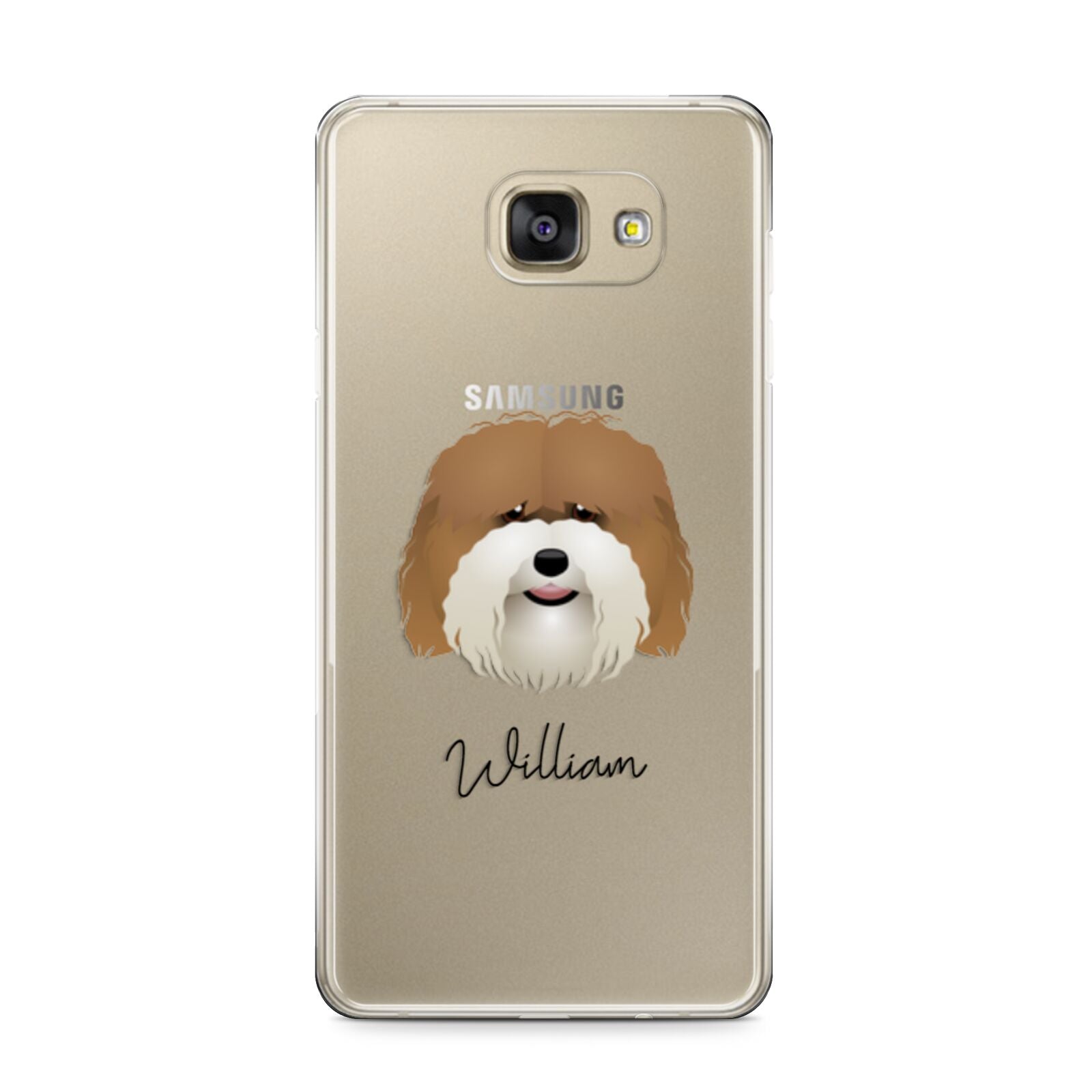 Coton De Tulear Personalised Samsung Galaxy A9 2016 Case on gold phone