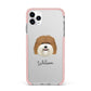 Coton De Tulear Personalised iPhone 11 Pro Max Impact Pink Edge Case