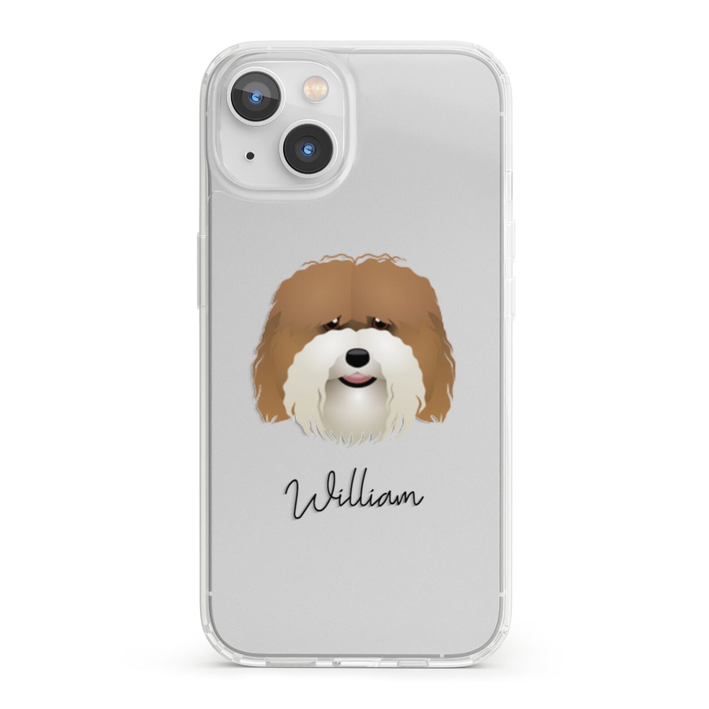 Coton De Tulear Personalised iPhone 13 Clear Bumper Case