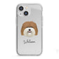 Coton De Tulear Personalised iPhone 13 Mini TPU Impact Case with White Edges