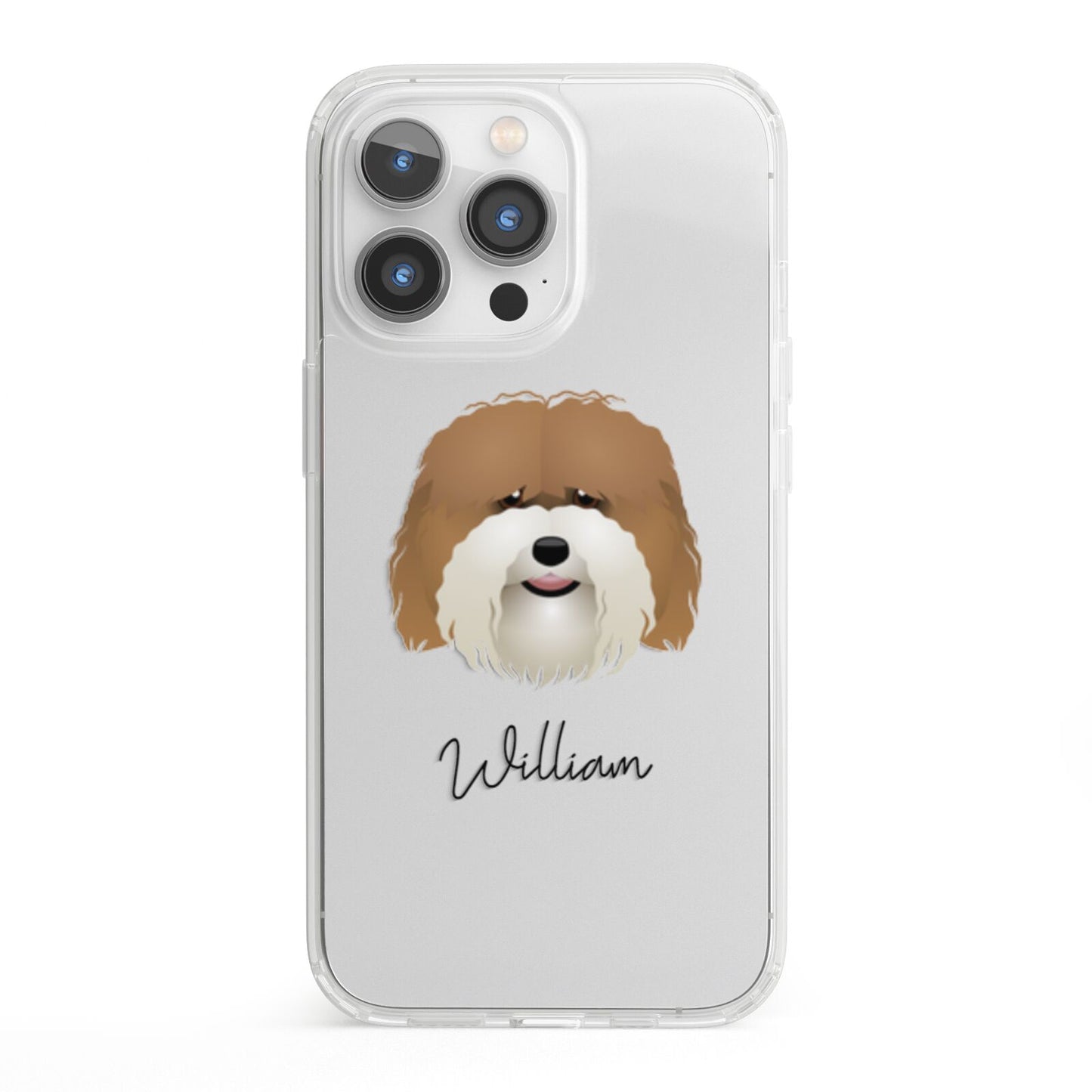 Coton De Tulear Personalised iPhone 13 Pro Clear Bumper Case