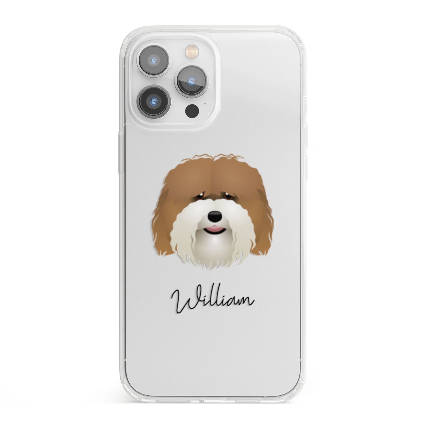 Coton De Tulear Personalised iPhone 13 Pro Max Clear Bumper Case