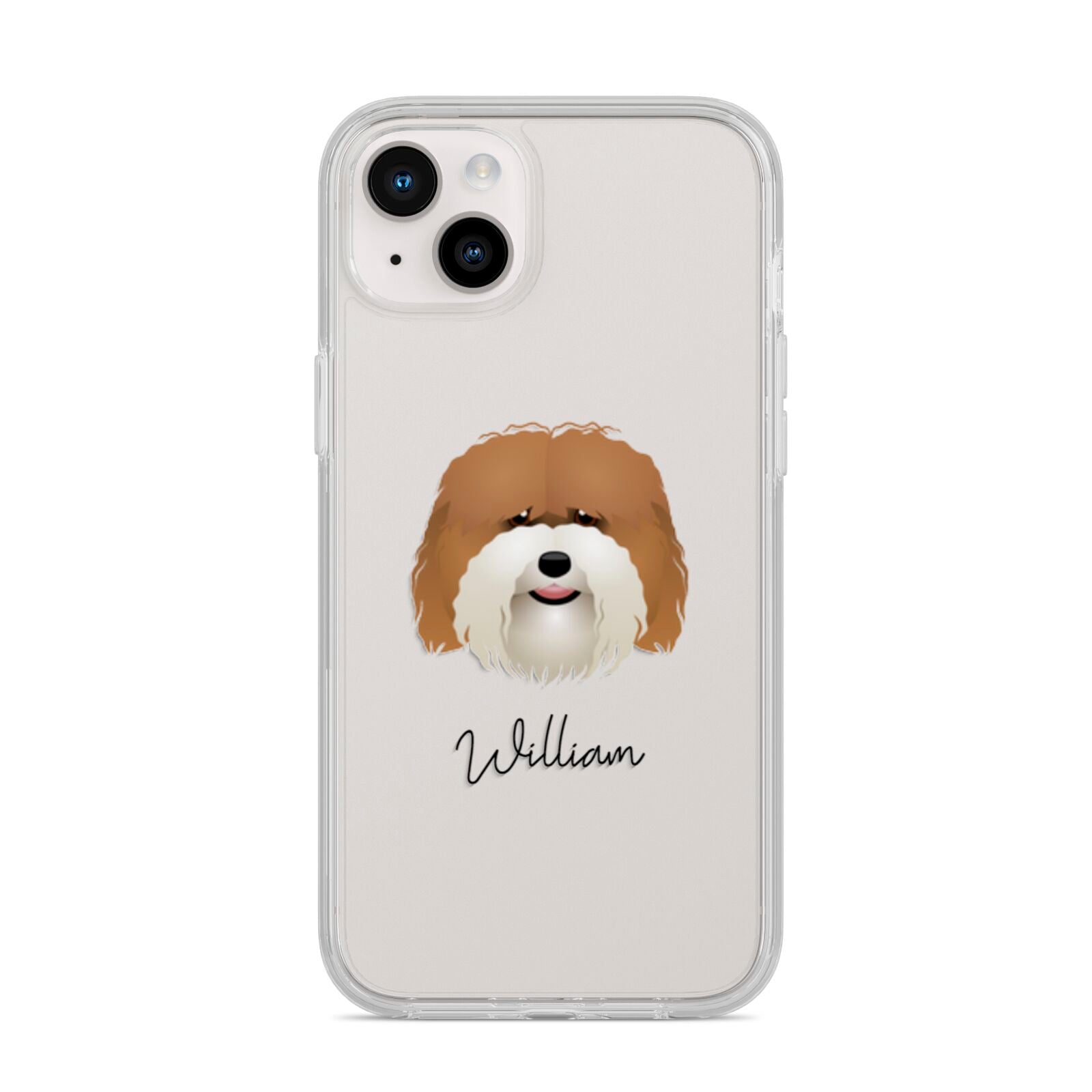 Coton De Tulear Personalised iPhone 14 Plus Clear Tough Case Starlight