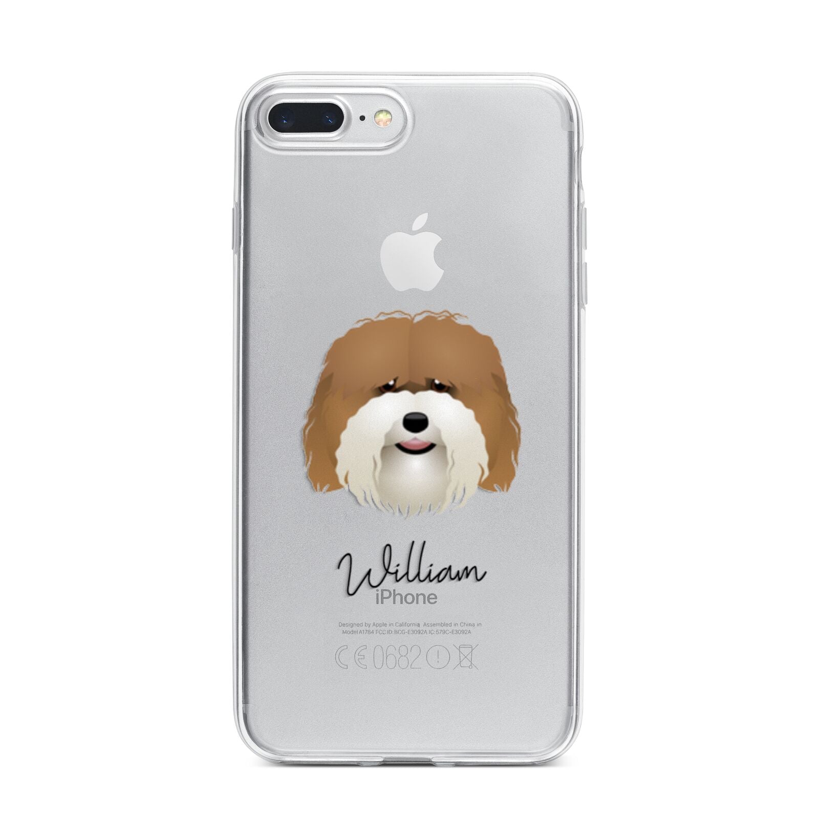 Coton De Tulear Personalised iPhone 7 Plus Bumper Case on Silver iPhone