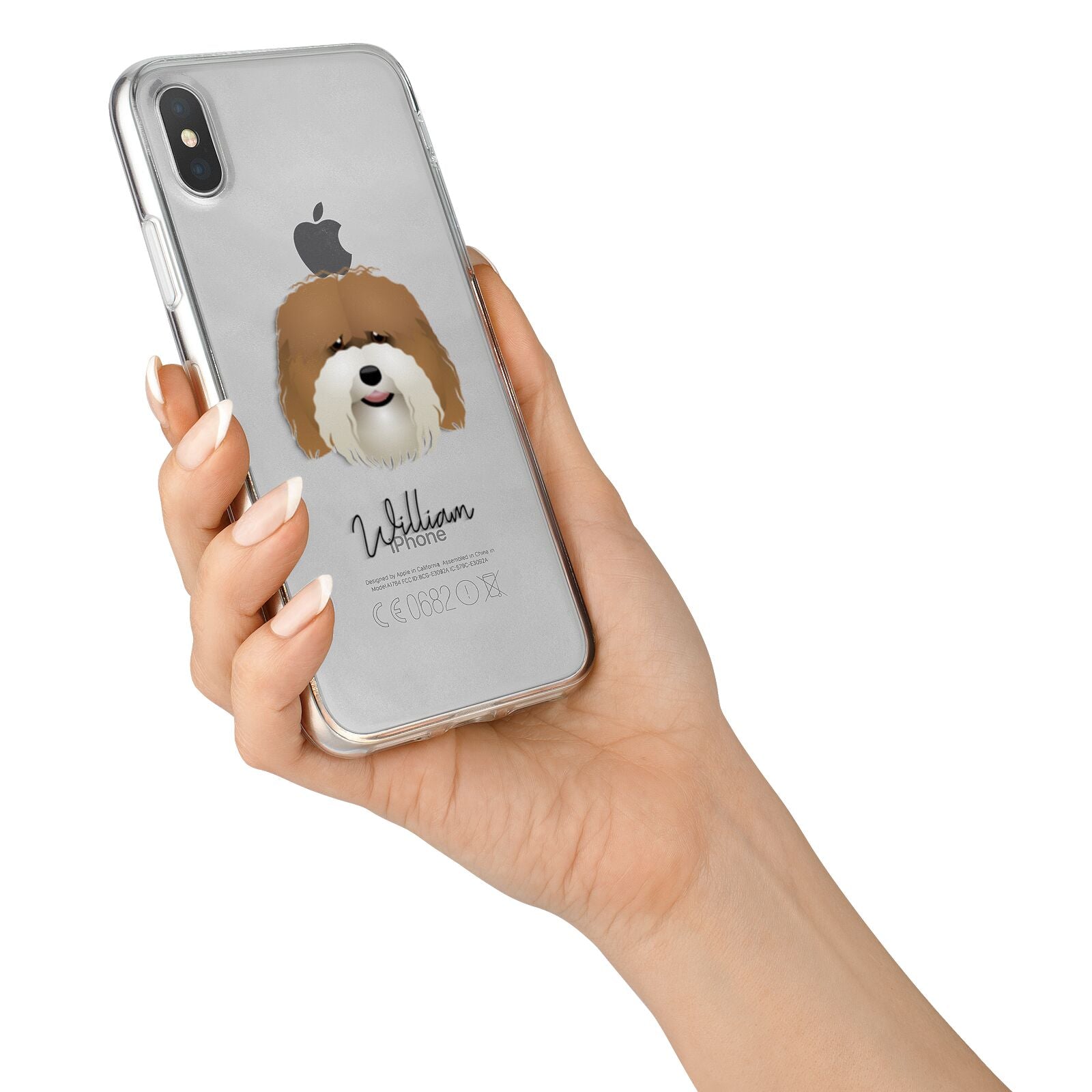 Coton De Tulear Personalised iPhone X Bumper Case on Silver iPhone Alternative Image 2