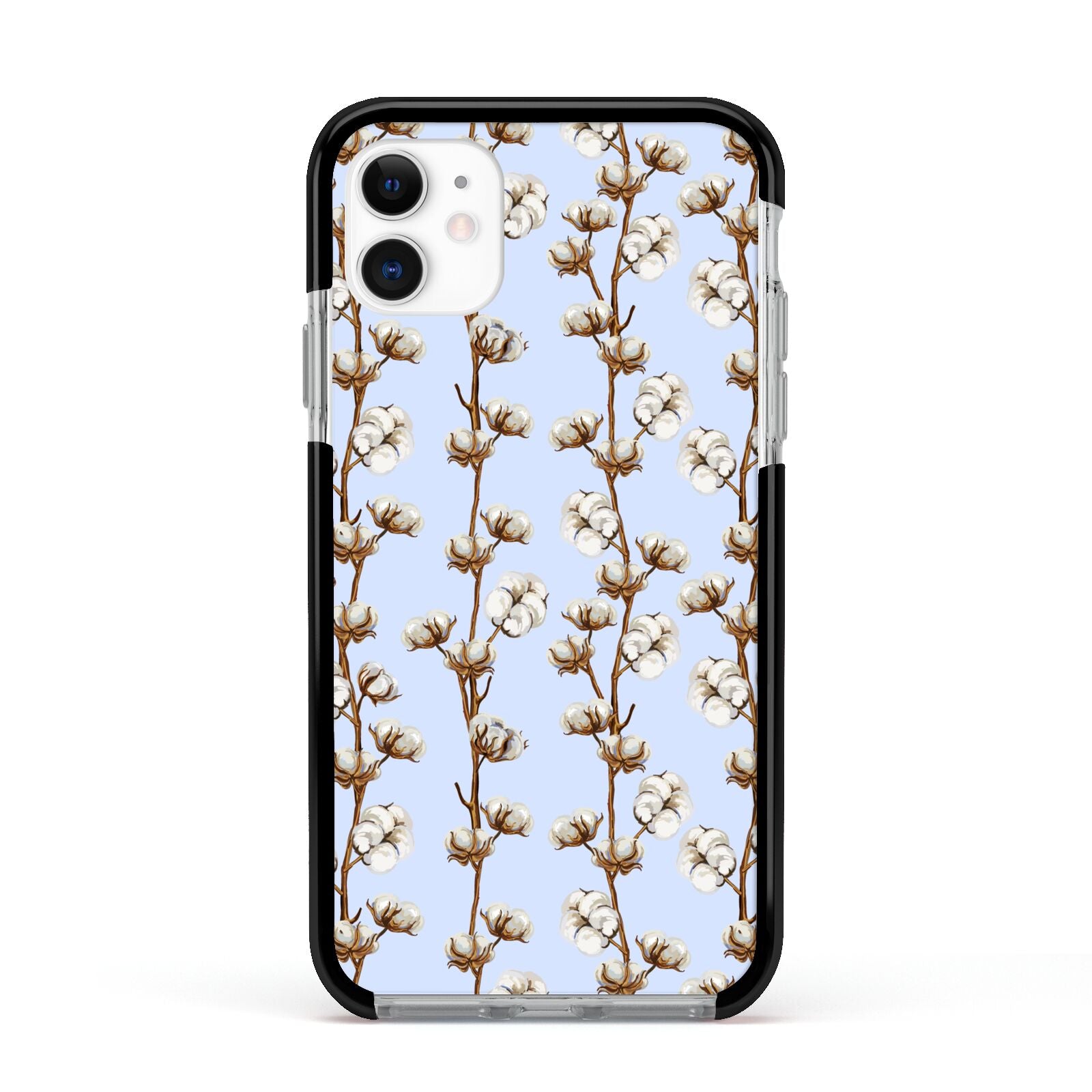 Cotton Branch Apple iPhone 11 in White with Black Impact Case