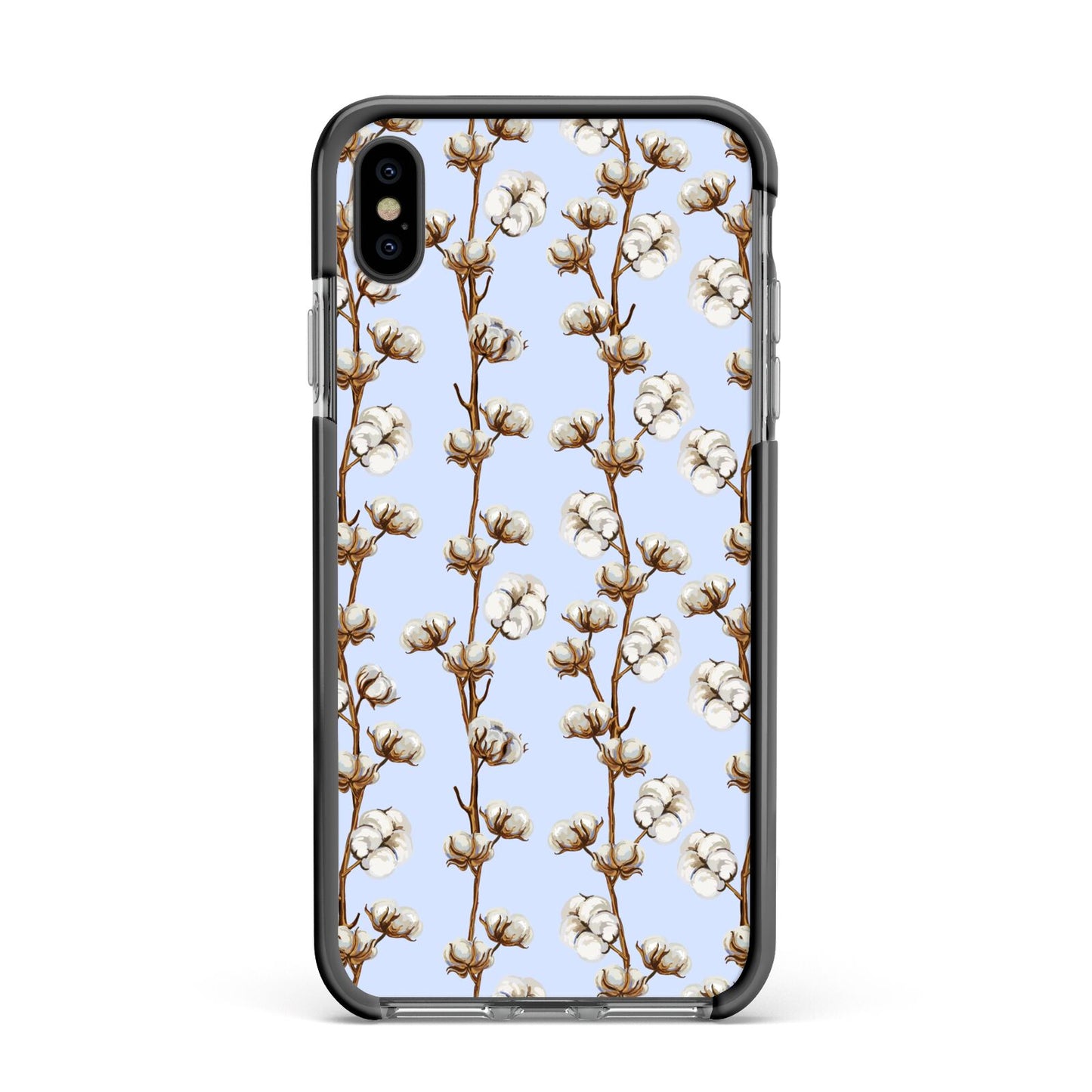 Cotton Branch Apple iPhone Xs Max Impact Case Black Edge on Black Phone